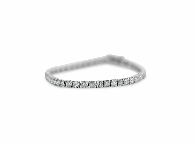 14 karaat witgouden armband met 7,66 natuurlijke diamant - afbeelding 3 van  6
