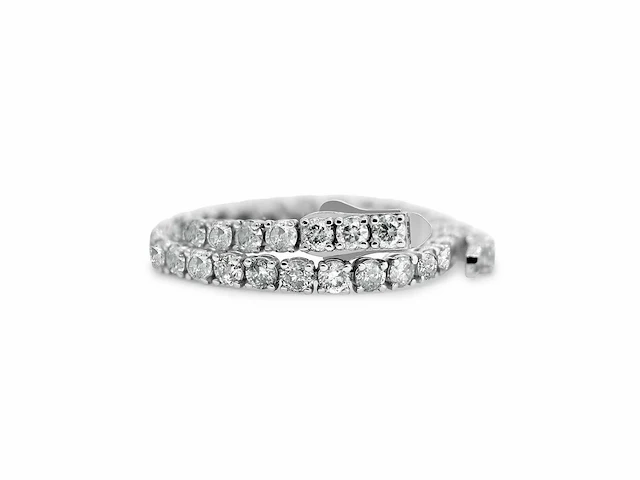 14 karaat witgouden armband met 7,66 natuurlijke diamant - afbeelding 6 van  6