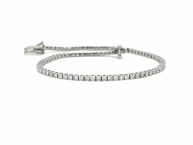 14 karaat witgouden armband met diamant 1,27 crt. - afbeelding 1 van  8