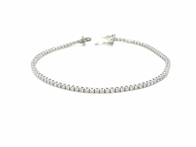 14 karaat witgouden armband met diamant 1,27 crt. - afbeelding 3 van  8