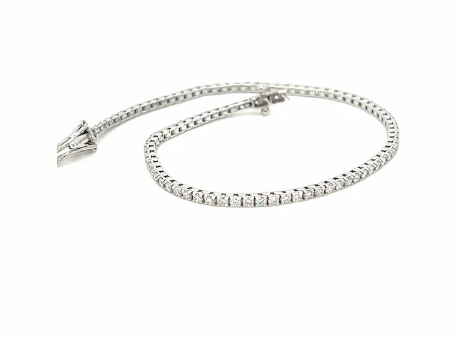 14 karaat witgouden armband met diamant 1,27 crt. - afbeelding 4 van  8
