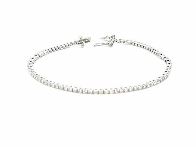 14 karaat witgouden armband met diamant 1,27 crt. - afbeelding 5 van  8