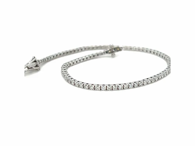14 karaat witgouden armband met diamant 1,27 crt. - afbeelding 6 van  8