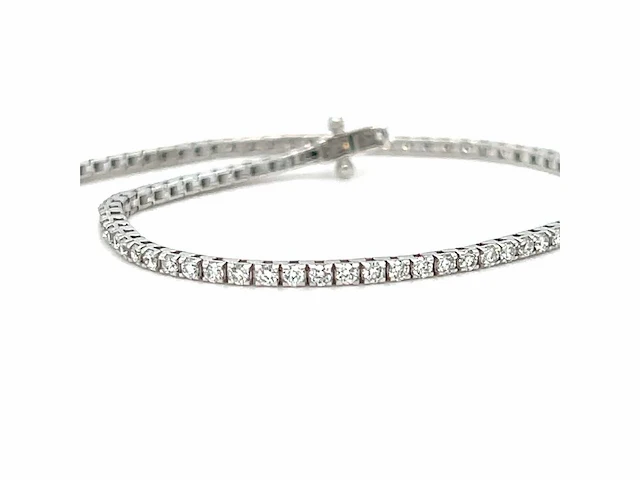 14 karaat witgouden armband met diamant 1,27 crt. - afbeelding 7 van  8