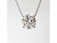 14 karaat witgouden ketting met 2,05 diamant