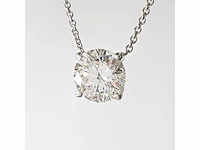14 karaat witgouden ketting met 2,05 diamant - afbeelding 4 van  8
