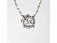 14 karaat witgouden ketting met 2,05 diamant - afbeelding 7 van  8