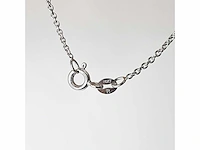 14 karaat witgouden ketting met 2,05 diamant - afbeelding 8 van  8