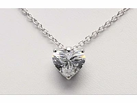 14 karaat witgouden ketting met 5,04 crt. diamant - afbeelding 1 van  6