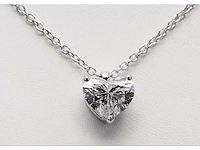 14 karaat witgouden ketting met 5,04 crt. diamant - afbeelding 3 van  6