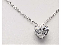 14 karaat witgouden ketting met 5,04 crt. diamant - afbeelding 5 van  6