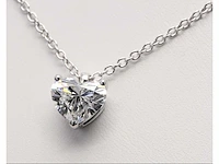 14 karaat witgouden ketting met 5,04 crt. diamant - afbeelding 6 van  6
