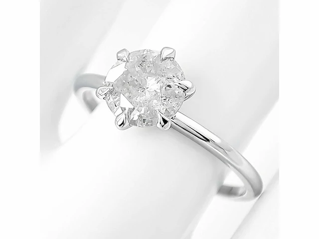 14 karaat witgouden met 1,01 crt. diamant - afbeelding 3 van  8