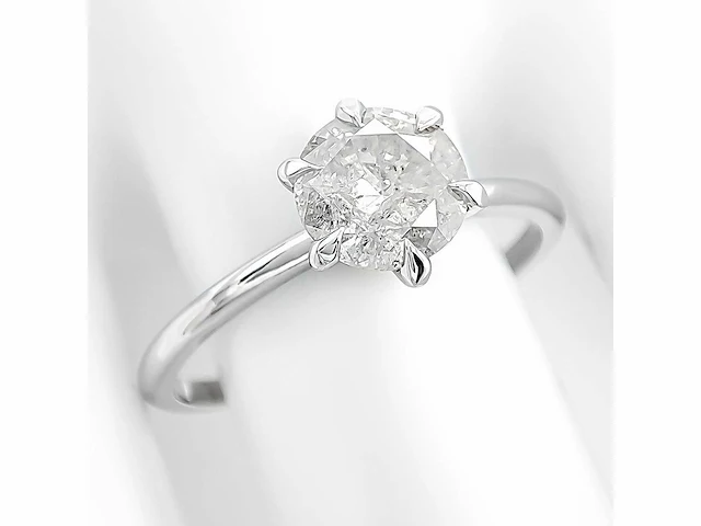 14 karaat witgouden met 1,01 crt. diamant - afbeelding 4 van  8