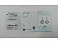 14 karaat witgouden oorbellen met 4,21 crt. diamant - afbeelding 2 van  5