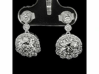 14 karaat witgouden oorbellen met 4,21 crt. diamant - afbeelding 5 van  5