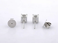 14 karaat witgouden oorstekers met 2,04 crt. diamant - afbeelding 6 van  6