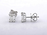 14 karaat witgouden oorstekers met 2,04 crt. diamant - afbeelding 5 van  6