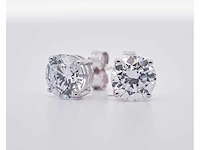 14 karaat witgouden oorstekers met 3,22 crt. diamant - afbeelding 1 van  7