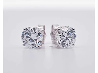 14 karaat witgouden oorstekers met 3,22 crt. diamant - afbeelding 3 van  7