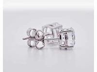14 karaat witgouden oorstekers met 3,22 crt. diamant - afbeelding 5 van  7
