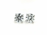 14 karaat witgouden oorstekers met 4,15 crt. diamant - afbeelding 1 van  6