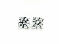 14 karaat witgouden oorstekers met 4,15 crt. diamant - afbeelding 1 van  6