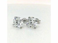14 karaat witgouden oorstekers met 4,15 crt. diamant - afbeelding 5 van  6