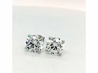 14 karaat witgouden oorstekers met 4,15 crt. diamant - afbeelding 6 van  6