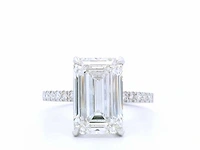 14 karaat witgouden ring mer 5,45 crt. diamant - afbeelding 4 van  7