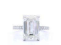 14 karaat witgouden ring mer 5,45 crt. diamant - afbeelding 5 van  7