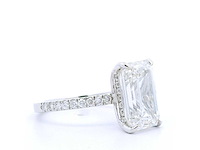 14 karaat witgouden ring mer 5,45 crt. diamant - afbeelding 7 van  7