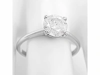 14 karaat witgouden ring met 1,00 crt. natuurlijke diamant - afbeelding 1 van  8