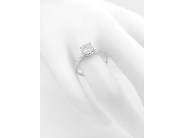 14 karaat witgouden ring met 1,00 crt. natuurlijke diamant - afbeelding 5 van  8
