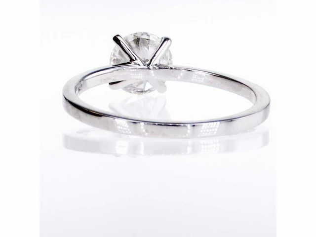 14 karaat witgouden ring met 1,01 natuurlijke diamant - afbeelding 6 van  6