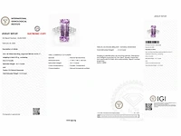 14 karaat witgouden ring met 10,25 crt. kunziet natuurlijke diamant - afbeelding 2 van  8