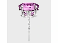 14 karaat witgouden ring met 10,57 crt. purplish pink diamant - afbeelding 5 van  8