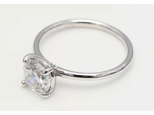 14 karaat witgouden ring met 1,09 crt diamant - afbeelding 1 van  7