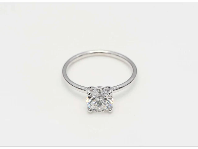 14 karaat witgouden ring met 1,09 crt diamant - afbeelding 3 van  7