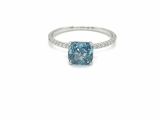 14 karaat witgouden ring met 2,02 diamant - afbeelding 1 van  7