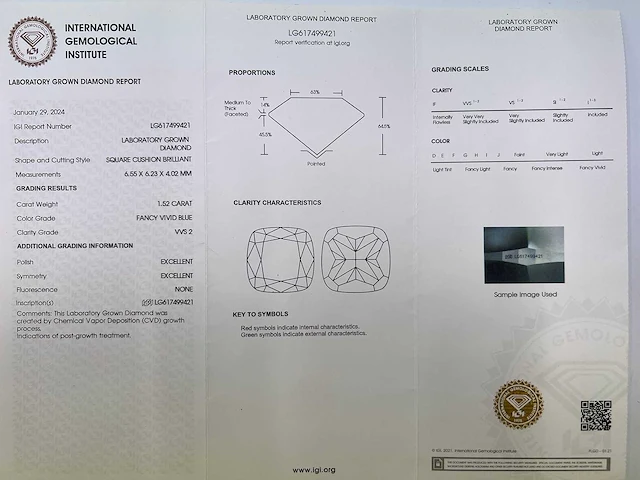 14 karaat witgouden ring met 2,02 diamant - afbeelding 2 van  7