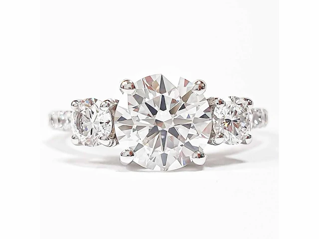 14 karaat witgouden ring met 2,06 crt. diamant - afbeelding 6 van  11