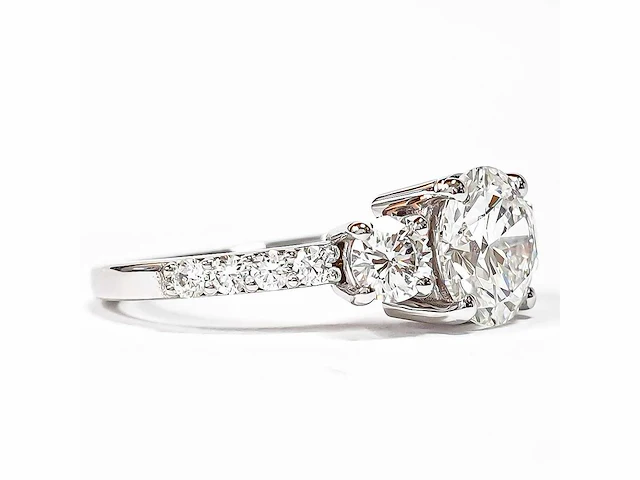 14 karaat witgouden ring met 2,06 crt. diamant - afbeelding 7 van  11