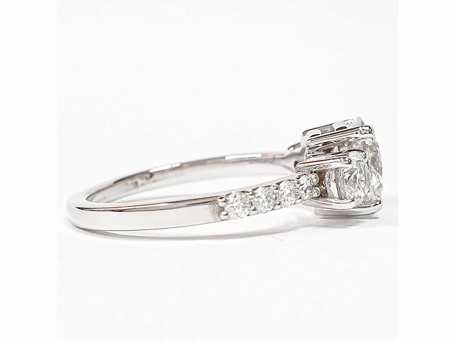 14 karaat witgouden ring met 2,06 crt. diamant - afbeelding 10 van  11