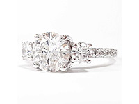 14 karaat witgouden ring met 2,06 crt. diamant - afbeelding 1 van  11