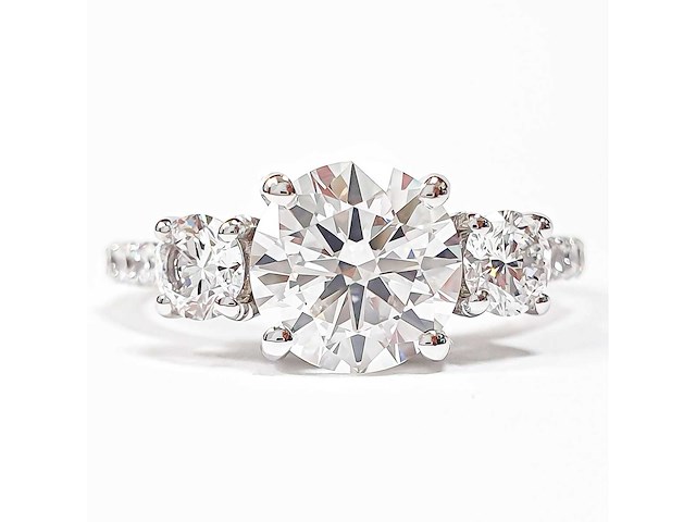 14 karaat witgouden ring met 2,06 crt. diamant - afbeelding 6 van  11