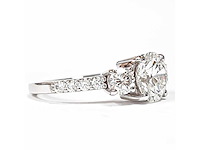 14 karaat witgouden ring met 2,06 crt. diamant - afbeelding 7 van  11