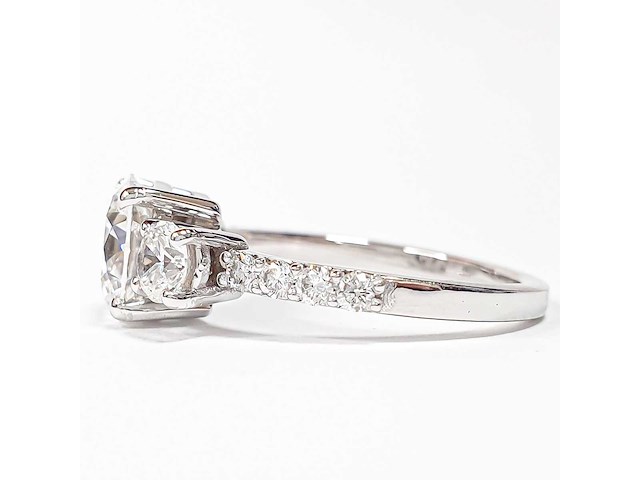 14 karaat witgouden ring met 2,06 crt. diamant - afbeelding 9 van  11