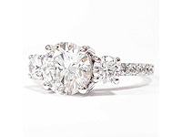 14 karaat witgouden ring met 2,06 crt. diamant - afbeelding 1 van  11