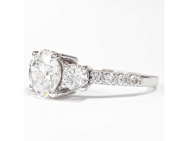 14 karaat witgouden ring met 2,06 crt. diamant - afbeelding 9 van  11